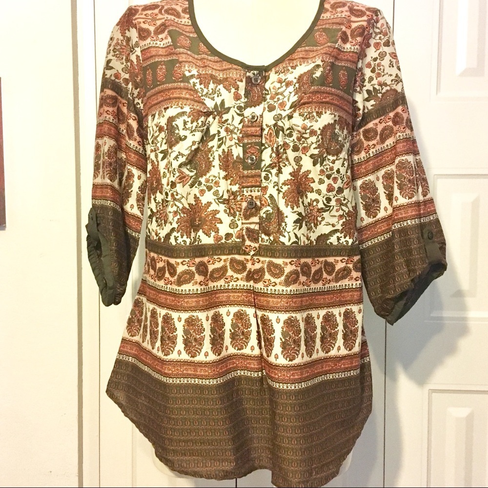 ART AND SOUL boho paisley tunic